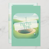 Golfthema Aangepaste Verjaardag Kaart | Platte opt (Voorkant / Achterkant)