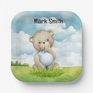 Golfthema Baby shower / Verjaardag voor Boy Papieren Bordje