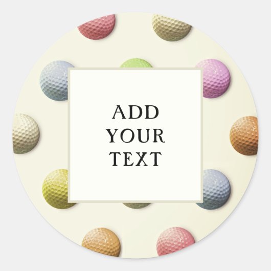 golfthema-evenement ronde sticker (Voorkant)