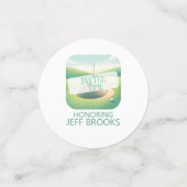 Golfthema gepersonaliseerde tafel Confetti (Kleine voorkant)