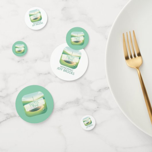 Golfthema gepersonaliseerde tafel Confetti (Groep)