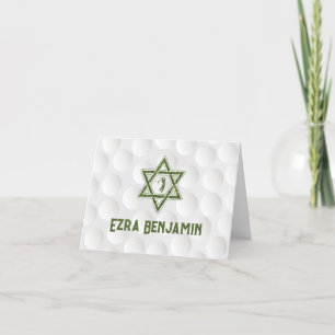 Golfthema Golf Bar Mitzvah Dank u Bedankkaart