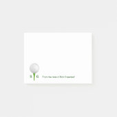 Golfthema Monogram Sticky Notitieblokken Post-it® Notes (Voorkant)