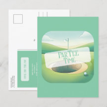 Golfthema verjaardagsuitnodiging Briefkaart