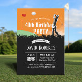 Golfthema Volwassene 40ste verjaardagsfeestje Kaart