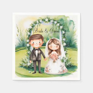 Golfthema voor Golfer's Wedding Party Servet