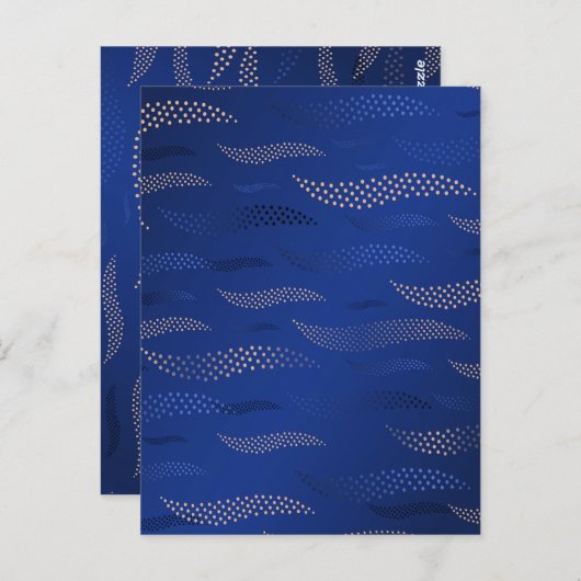 Golftijger (gestileerd patroon) 2 briefkaart (Voorkant / Achterkant)