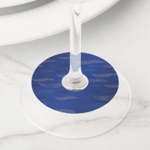 Golftijger (gestileerd patroon) 2 wijnglaslabel