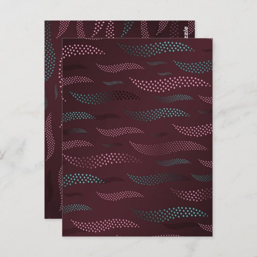 Golftijger (gestileerd patroon) 6 briefkaart (Voorkant / Achterkant)