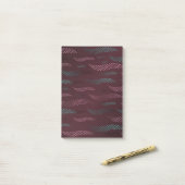 Golftijger (gestileerd patroon) 6 post-it® notes (Op bureau)