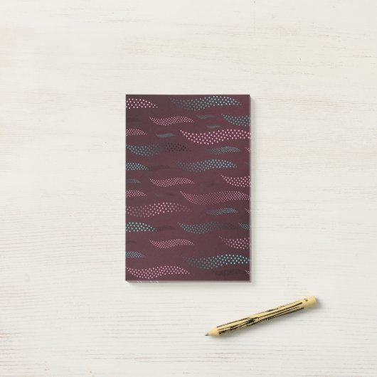 Golftijger (gestileerd patroon) 6 post-it® notes (Op bureau)