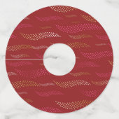 Golftijger (gestileerd patroon) 8 wijnglaslabel (Voorkant)