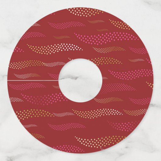 Golftijger (gestileerd patroon) 8 wijnglaslabel (Achterkant)