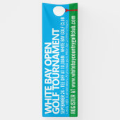 Golftoernooi golfen eenvoudig grafisch evenement spandoek (Verticaal)