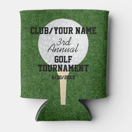 Golftoernooi | Golfuitje | Golfbal & T-shirt Blikjeskoeler (Voorkant)