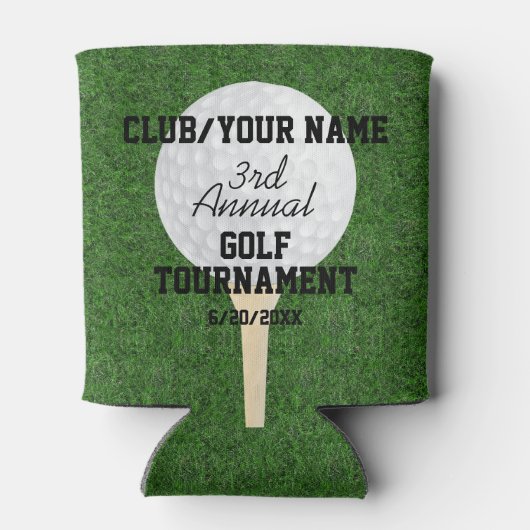 Golftoernooi | Golfuitje | Golfbal & T-shirt Blikjeskoeler (Achterkant)