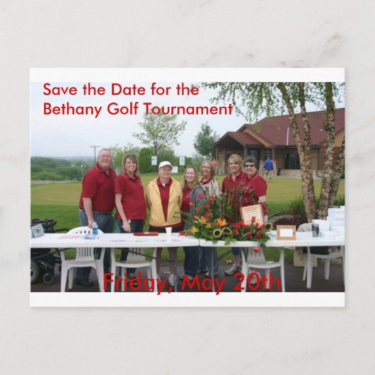 Golftoernooi Save the Date Briefkaart (Voorkant)