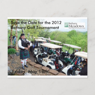 Golftoernooi Save the Date Briefkaart