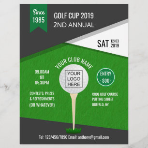Golftoernooi voor clubs en bedrijven foto toevoege flyer