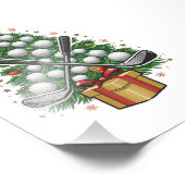 Golfuitrusting Kerstboom Kerst Golf Foto Afdruk (Hoek)