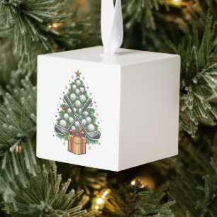 Golfuitrusting Kerstboom Kerst Golf Kubus Ornament