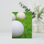 Golfvallen in gras briefkaart (Staand voorkant)