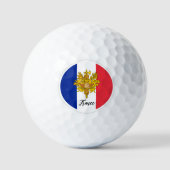 Golfvaren Frankrijk en Franse vlag/Golfbal Golfballen (Voorkant)