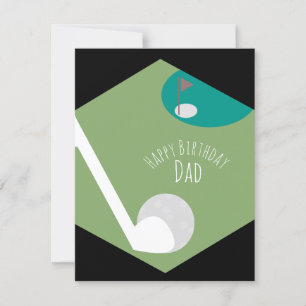 Golfveld Gefeliciteerd Papa Vader Opa Kaart