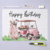 Golfverjaardag met golfkar waterverf tissuepapier (Craft)