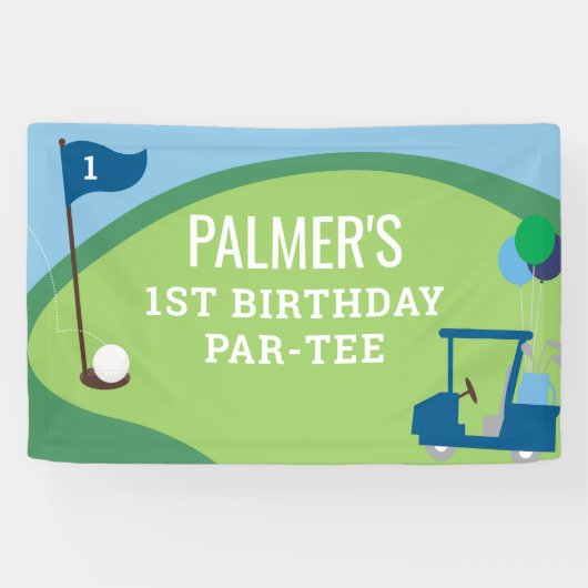 Golfverjaardag Par-T-shirt Groot Banner Sign (Horizontaal)