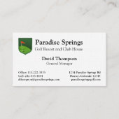 GolfVisitekaartje Visitekaartje (Achterkant)