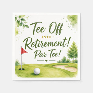 Golfvlag bij het oefengroen voor Pensionering Servet