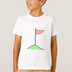 Golfvlag in gat t-shirt