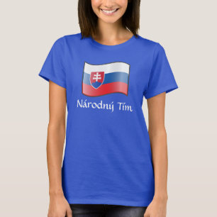 Golfvlag van Slowakije Národný Tím T-Shirt