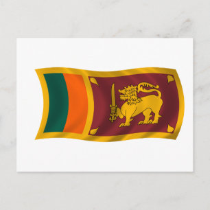 Golfvlag van Sri Lanka Briefkaart