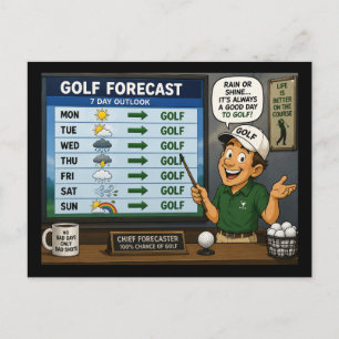 Golfvoorspelling Briefkaart