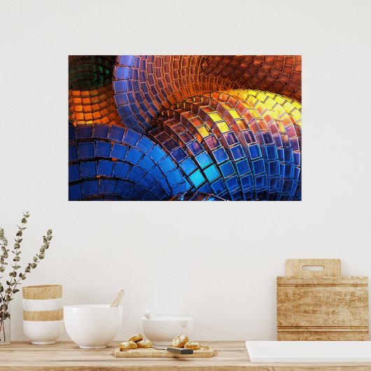 Golfvorm Poster (Keuken)