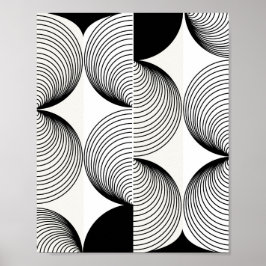 Golfvormen van Cirkels: Modern Abstract Art Poster