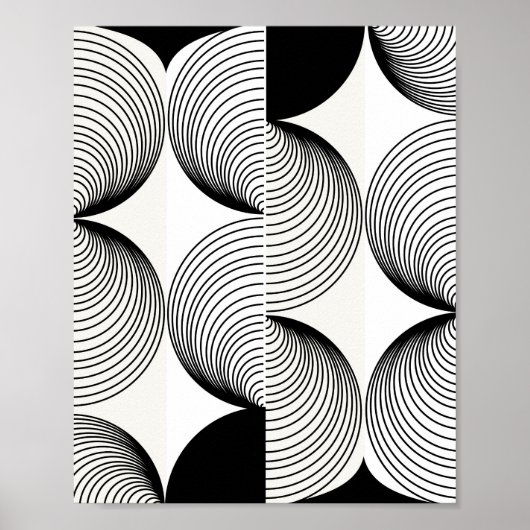 Golfvormen van Cirkels: Modern Abstract Art Poster (Voorkant)