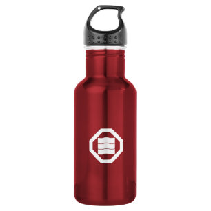 Golfvormige Kanji-tekens voor drie in Oshiki Waterfles