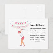 Golfvrouw Golfer is Golfen Briefkaart (Voorkant / Achterkant)