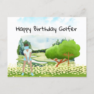 Golfvrouw speelt golfer Kaart