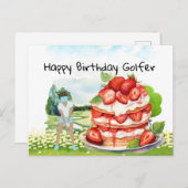 Golfvrouw speelt golfer Kaart (Voorkant / Achterkant)