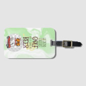 Golfweekend met bal en bier bagagelabel (Voorkant (horizontaal))