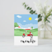 Golfwenskaart met vrouwen die golfen briefkaart (Staand voorkant)