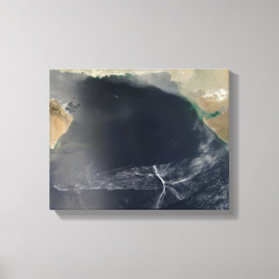 Golfwolken over het Arabische Zee Canvas Afdruk