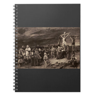 Golgotha-site en Jezus door Munkacsy Notitieboek