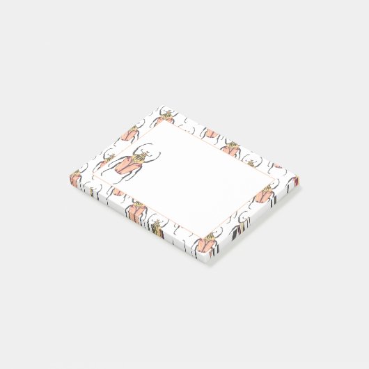 Goliath Beetle Love Bug roze Post-it® Notes (Schuin)