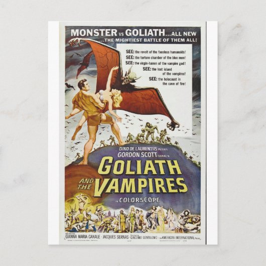 GOLIATH ET LA CARTE POSTALE VAMPIRES (Devant)