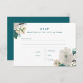 Golightly Floral Wedding RSVP (Voorkant / Achterkant)